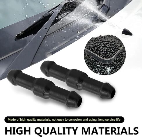 30 PCS Car Windshield Gather Kit ، وبعد خرطوم تنظيف مرن يبلغ طوله 13.1 قدمًا ، وملحقات إصلاح أنبوب المطاط المقاومة للتسرب مع موصل T-type من النوع I ، لمعظم السيارات (أسود) in Kuwait