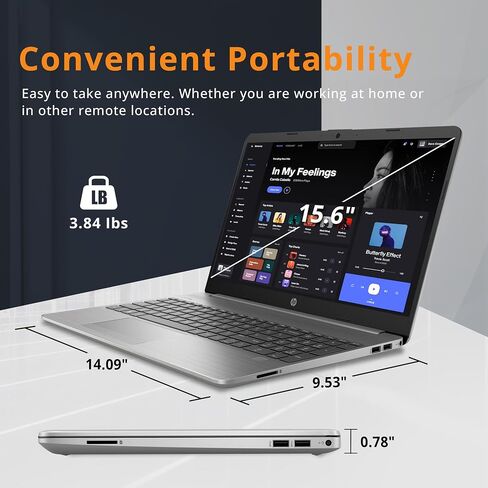 HP 2019 14" Laptop - Intel Core i3 - 8GB Memory - 128GB Solid State Drive - Ash Silver Keyboard Frame (14-CF0014DX) in Kuwait