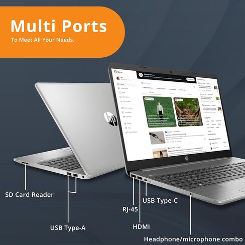 HP 2019 14" Laptop - Intel Core i3 - 8GB Memory - 128GB Solid State Drive - Ash Silver Keyboard Frame (14-CF0014DX) in Kuwait