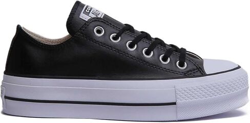 Converse Women's Chuck All Star Lift Clean Ox Sneakers, Black/White, 5.5 Medium US in Saudi Arabia