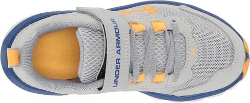 Under Armour Boy's Pre School Assert 9 Alternate Closure Running Shoe, (101) Mod Gray/White/Blaze Orange, 13.5 Wide Little Kid in Saudi Arabia