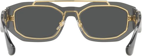 Versace VE 2235 100287 Dark Grey Plastic Rectangle Sunglasses Grey Lens in Kuwait