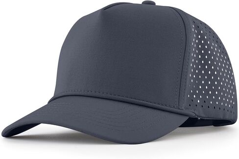 Stylish 5-Panel Rope Quick Dry Trucker Hat, Laser Cut Mesh Snapback Baseball Cap for Men Outdoor Sports in Saudi Arabia