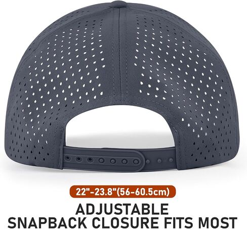 Stylish 5-Panel Rope Quick Dry Trucker Hat, Laser Cut Mesh Snapback Baseball Cap for Men Outdoor Sports in Saudi Arabia