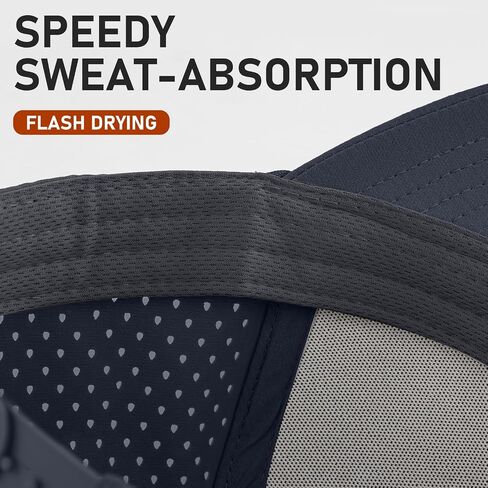 Stylish 5-Panel Rope Quick Dry Trucker Hat, Laser Cut Mesh Snapback Baseball Cap for Men Outdoor Sports in Saudi Arabia