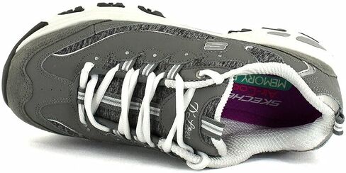 Skechers Sport Women's D'Lites Memory Foam Lace-up Sneaker,Me Time Black/White,7 W US in Saudi Arabia