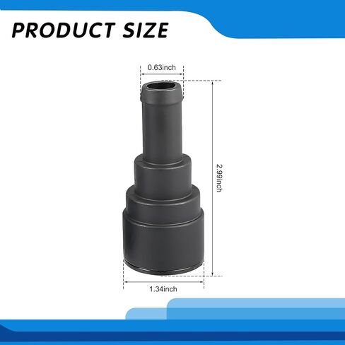 2 PCS 800-409 Coolant Hose Connector, Heater Hose Connector, Tight Fitting Leak-proof Connector Replacement Part, Compatible with GMC Chevrolet Cadillac Hummer Pontiac Specific Models(Black) in Saudi Arabia