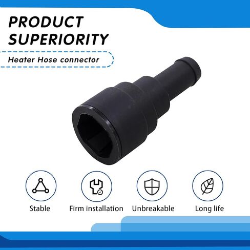 2 PCS 800-409 Coolant Hose Connector, Heater Hose Connector, Tight Fitting Leak-proof Connector Replacement Part, Compatible with GMC Chevrolet Cadillac Hummer Pontiac Specific Models(Black) in Saudi Arabia