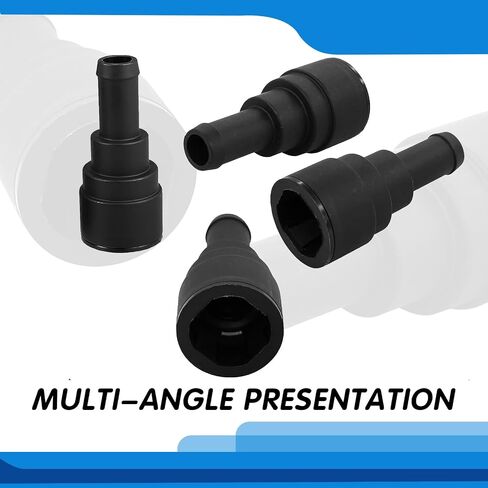 2 PCS 800-409 Coolant Hose Connector, Heater Hose Connector, Tight Fitting Leak-proof Connector Replacement Part, Compatible with GMC Chevrolet Cadillac Hummer Pontiac Specific Models(Black) in Saudi Arabia