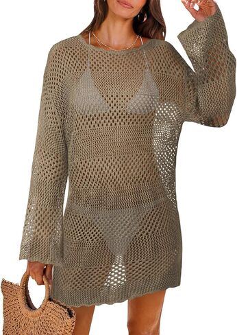 MixShe Beach Vacation Clothes for Women 2025 Fashion Cover up Summer Dresses Crochet Swim Suits Womens Bathing Outfits in Kuwait