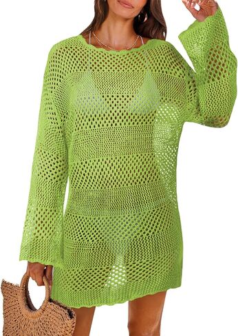 MixShe Beach Vacation Clothes for Women 2025 Fashion Cover up Summer Dresses Crochet Swim Suits Womens Bathing Outfits in Kuwait