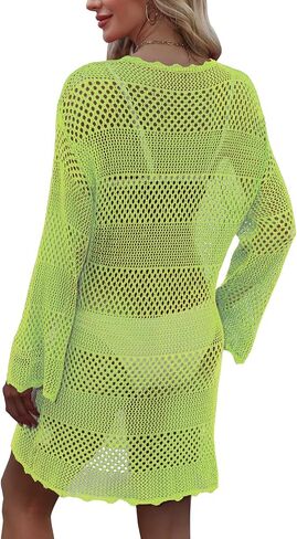 MixShe Beach Vacation Clothes for Women 2025 Fashion Cover up Summer Dresses Crochet Swim Suits Womens Bathing Outfits in Kuwait