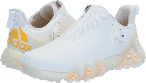 حذاء الجولف CODECHAOS 22 BOA للرجال من adidas، أسود أساسي/فضي داكن معدني/برتقالي، 15 in Kuwait