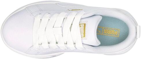 PUMA Girl's Mayze Leather (Big Kid) Puma White/Puma Team Gold 4.5 Big Kid M in Saudi Arabia