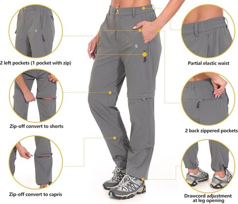 Little Donkey Andy Women's Stretch Convertible Pants, Zip Off Quick Dry Hiking Pants in Saudi Arabia