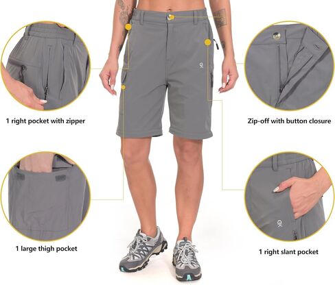 Little Donkey Andy Women's Stretch Convertible Pants, Zip Off Quick Dry Hiking Pants in Saudi Arabia