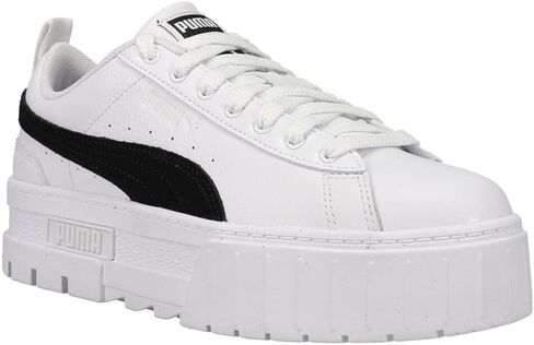 PUMA Girl's Mayze Leather (Big Kid) Puma White/Puma Team Gold 4.5 Big Kid M in Saudi Arabia