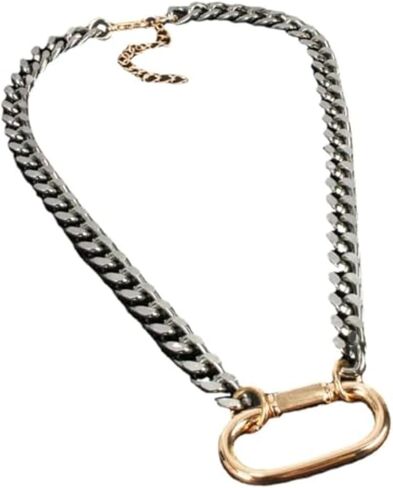 نساء اثنين من ألوان تسلق الجبال بوكيل قلادة فضية الرجال والنساء الورق الكوبي مقطع سلسلة سميكة السلسلة in Kuwait