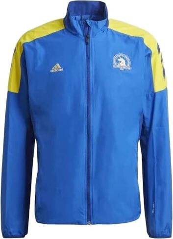 Adidas Men’s Boston Marathon 125th Celebration Jacket , Blue/Yelow in Saudi Arabia