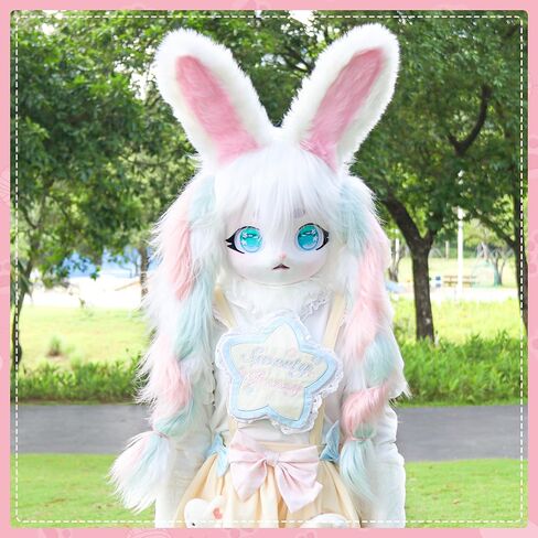 Fursuit Ceygear Cosplay Furry Assable Cute Cute Halloween Masquerade Onclue Comple Props Props in Saudi Arabia