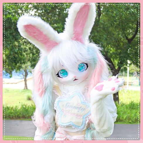 Fursuit Ceygear Cosplay Furry Assable Cute Cute Halloween Masquerade Onclue Comple Props Props in Saudi Arabia
