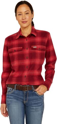 ARIAT Women's Rebar Flannel Durastretch Work Shirt in Saudi Arabia
