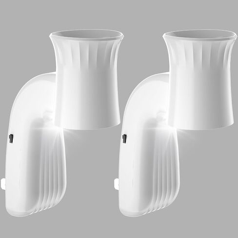 2pcs Wall Fragrance Plug in with Night Light, Compatible with Bath and Body Works Wallflowers, Rotatable Plug in Diffuser, Stylish Essential Oil Diffuser for a Cozy Home Office (White) in Saudi Arabia