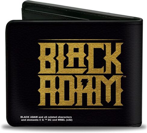 DC Comics Wallet ، Bifold ، Black Adam Pose and Title Logo Yellows Black ، Levegan Leather in Kuwait