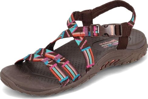 Skechers Women's Reggae-Native VIBEZ Sport Sandal, Black Multi, 11 in Kuwait