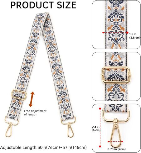 Purse Straps Replacement Crossbody Bag Strap Adjustable Long Shoulder Straps for Handbags，Women Purse Strap in Saudi Arabia
