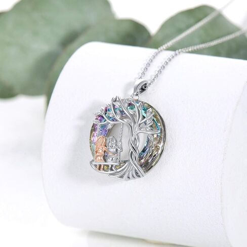 TOUPOP Sister Gifts from Sister 925 Sterling Silver Tree of Life Sisters Necklace Crystal Jewelry Birthday Christmas Gifts for Women Daughter Friends in Kuwait