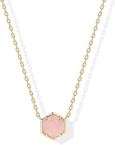 PAVOI 14K Gold Plated Gemstone Pendant Necklace | Dainty Chain Necklaces for Women | Amethyst, Onyx, Green Fluorite, Labradorite, Pearl, Rose Quartz, Agate, Sodalite, Turquoise Gemstone Pendants in Saudi Arabia