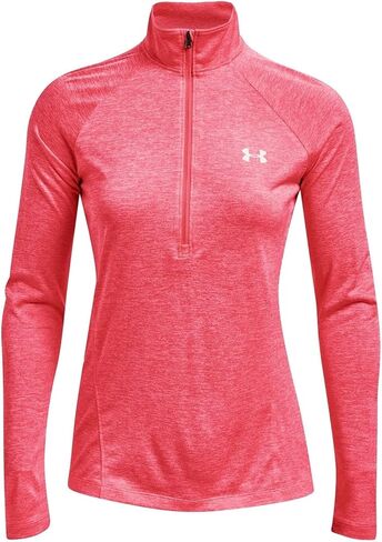 Under Armour Women's Tech Twist ½ Zip Long-Sleeve Pullover , Cerise (653)/Metallic Silver , Small in Saudi Arabia