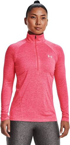 Under Armour Women's Tech Twist ½ Zip Long-Sleeve Pullover , Cerise (653)/Metallic Silver , Small in Saudi Arabia