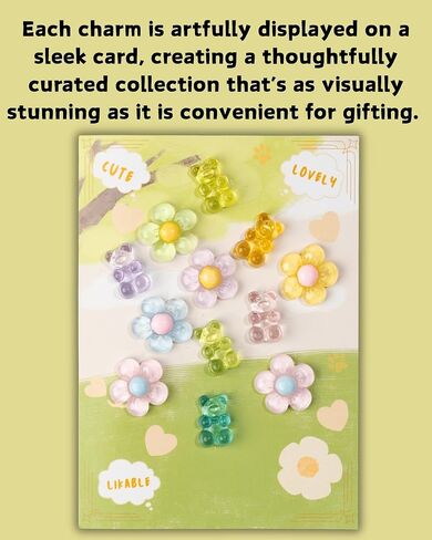 Cute Shoes Charms for Girls and Women - Beach Cute Cartoon Shoe Charms with Flower & Gummy Bear Designs, Perfect for Party, Birthday Gifts, Beach Outings and Daily Wear in Saudi Arabia
