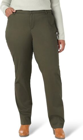Lee Women's Plus Size Wrinkle Free Relaxed Fit Straight Leg Pant in Saudi Arabia
