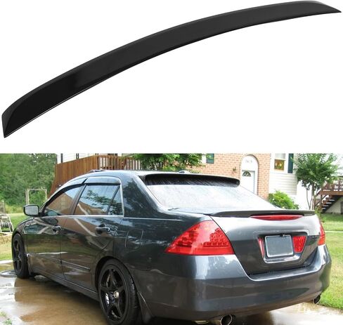 SCITOO ABS Glossy Black Spoiler Wing Fits for 2006-2007 for Honda for Accord 1PC Rear Trunk Spoiler Wing in Saudi Arabia