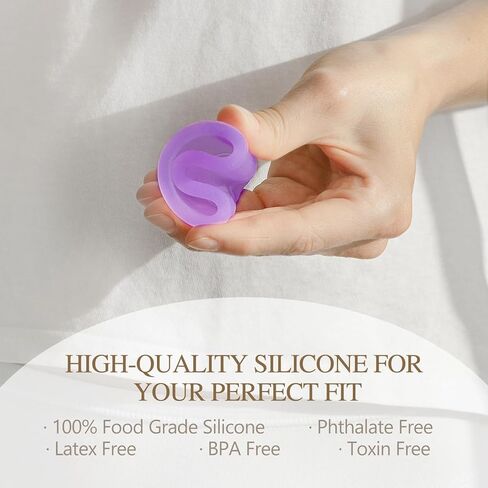 أكواب الحيض ، كوب الحيض القابل لإعادة الاستخدام من أجل الكؤوس ذات الفترة السيليكونية ذات التدفق الثقيل والمقاوم للتسرب والمتميز للنساء- تستخدم بشكل مريح لمدة 12 ساعة (حزمة من حجمتين كبيرتين) in Kuwait