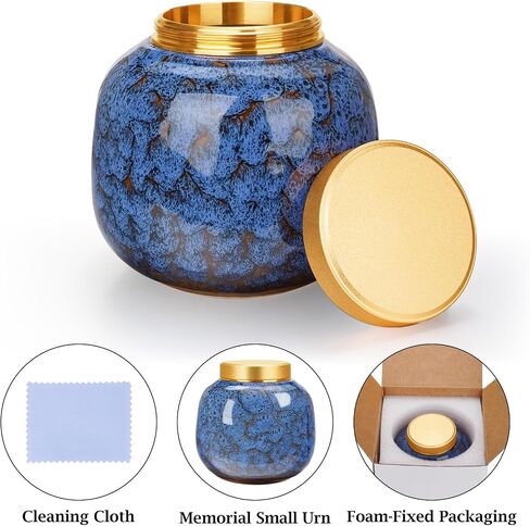 Dletay Small Urns for Human Ashes Keepsake Ceramic Mini Cremation Urns for Human Ashes Memorial Small Urn for Ashes Funeral Keepsake White Urn in Saudi Arabia