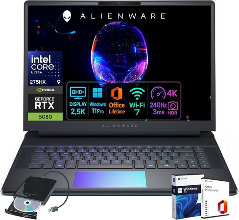 لابتوب ايليانوير M15 للالعاب (الجيل التاسع) انتل كور i7-9750H، 16 جيجا رام DDR4، 512 جيجا اس اس دي، نيفيديا جيفورس GTX 1660Ti 6 جيجا، 15.6 انش فل اتش دي 144 هرتز IPS، ويندوز 10. in Kuwait