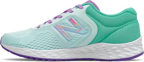 New Balance Kid's Fresh Foam Arishi V2 Lace-Up Running Shoe, Pigment/Pink Glo/Citra Yellow, 5 M US Big Kid (8-12 Years) in Saudi Arabia