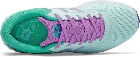 New Balance Kid's Fresh Foam Arishi V2 Lace-Up Running Shoe, Pigment/Pink Glo/Citra Yellow, 5 M US Big Kid (8-12 Years) in Saudi Arabia