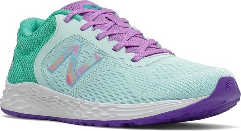 New Balance Kid's Fresh Foam Arishi V2 Lace-Up Running Shoe, Pigment/Pink Glo/Citra Yellow, 5 M US Big Kid (8-12 Years) in Saudi Arabia