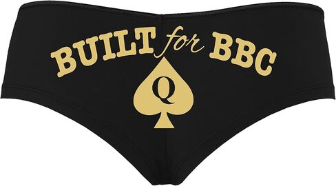 Knaughty Knickers Built for BBC PAWG Queen of Spades QOS Black Boyshort Panties in Saudi Arabia