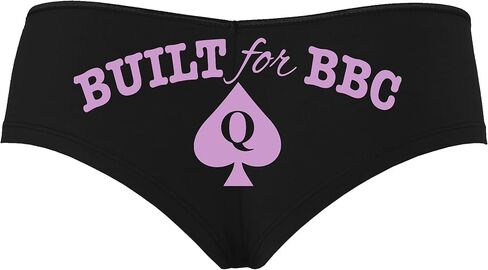 Knaughty Knickers Built for BBC PAWG Queen of Spades QOS Black Boyshort Panties in Saudi Arabia
