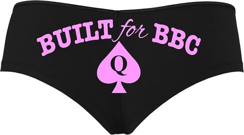 Knaughty Knickers Built for BBC PAWG Queen of Spades QOS Black Boyshort Panties in Saudi Arabia