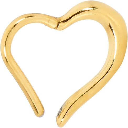 365 Sleepers 316L Surgical Steel Hypoallergenic 16g Love Heart Septum Jewelry مفصلي حلقة خاتم الجسم ثقب حلقات الشفاه الحلزونية الغضروف من الأقراط in Kuwait