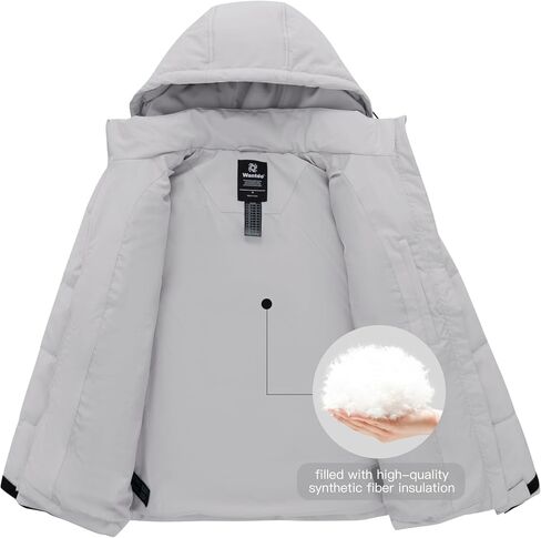 wantdo Women's Recycled Winter Coat Waterproof Puffer Jackets With Hood in Saudi Arabia