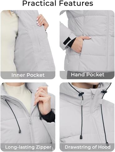 wantdo Women's Recycled Winter Coat Waterproof Puffer Jackets With Hood in Saudi Arabia