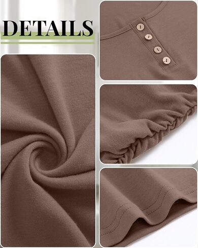 RIYIPER 4 PACK قمصان الأمومة النسائية ، Henley Scoop Neck Teee Tops Tops Short Sister Side Ruched Mama clothes in Saudi Arabia